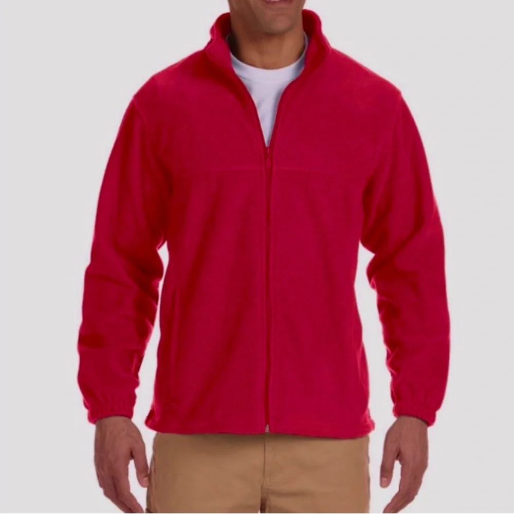 Hanes Men's Vivid Red Fleece Jacket